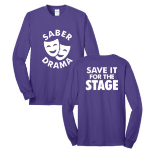 CD Drama Unisex Cotton Long Sleeve Tee-Purple