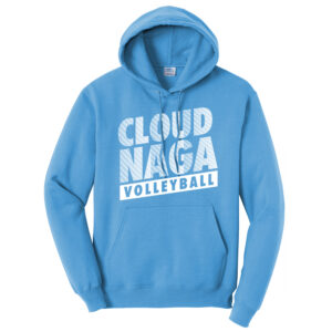 Cloud-Naga VB Unisex Fleece Hooded Sweatshirt-Aquatic Blue