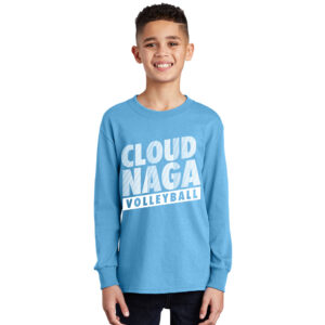 Cloud-Naga VB Youth Long Sleeve Tee-Aquatic Blue