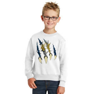 Cloud-Naga VB Youth Fleece Crewneck Sweatshirt-White