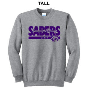 CD Saber Tall Fleece Crewneck Sweatshirt-Athletic Heather