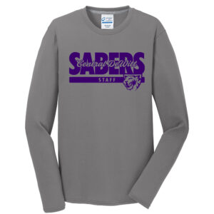 CD Saber Men Long Sleeve Essential Blended Performance Tee-Medium grey