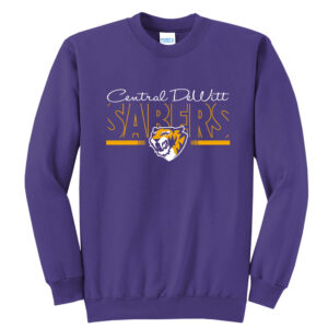 CD Saber Unisex Fleece Crewneck Sweatshirt-Purple