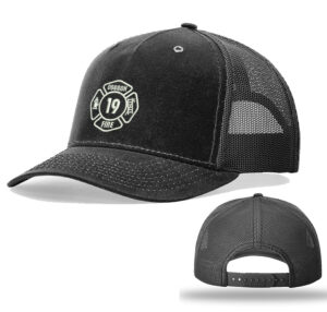 Coggon Fire Richardson  Hawthorne Trucker  Mesh Back Adjustable back cap-Black