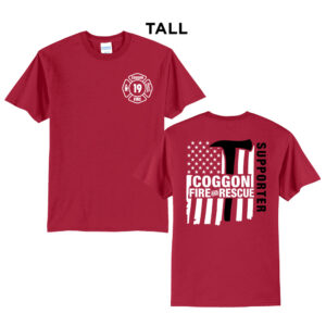 Coggon Fire Tall Short Sleeve Tee-Red