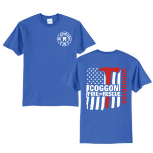Coggon Fire Unisex Short Sleeve Tee-Royal
