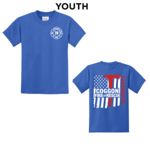 Coggon Fire Youth Short Sleeve Tee-Royal