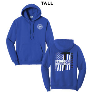 Coggon Fire Tall Fleece Hooded Sweatshirt-Royal