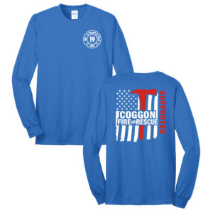 Coggon Fire Unisex Cotton Long Sleeve Tee-Royal