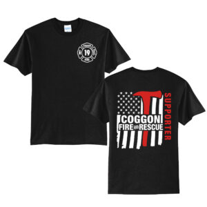 Coggon Fire Unisex Short Sleeve Tee-Black