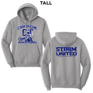 Camanche Girls Wrestling Tall Fleece Hooded Sweatshirt-Athletic Heather