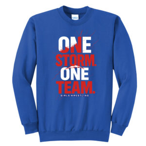 Camanche Girls Wrestling Unisex Fleece Crewneck Sweatshirt-Royal