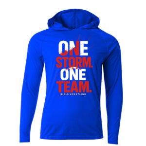 Camanche Girls Wrestling Adult Cooling performance long sleeve hooded Tee-Royal