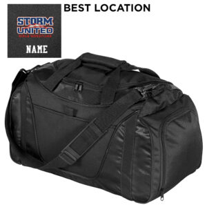 Camanche Girls Wrestling Port Authority Small Two-Tone Duffel-Black/Black