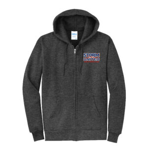 Camanche Girls Wrestling Adult Company Classic Full-Zip Hooded Sweatshirt-Dark Heather Grey