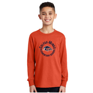 Tigerhawk PIE Youth Cotton Long Sleeve Tee-Orange