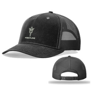 Clinton MS Wrestling Richardson  Hawthorne Trucker  Mesh Back Adjustable back cap-Black