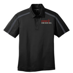 Clinton Orchestra Port Authority Silk Touch Performance Stripe Polo Men-Black/Grey