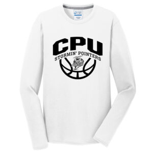CPU BB Men Long Sleeve Essential Blended Performance Tee-White