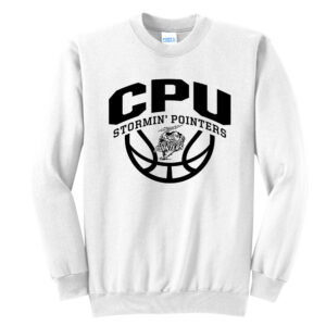 CPU BB Unisex Fleece Crewneck Sweatshirt-White