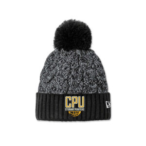 CPU BB New Era Marled Knit Pom Beanie-Black Graphite White