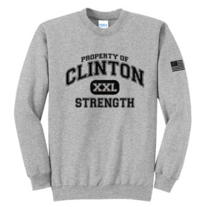 Clinton Strength Unisex Basic Crewneck Sweatshirt-Athletic Heather