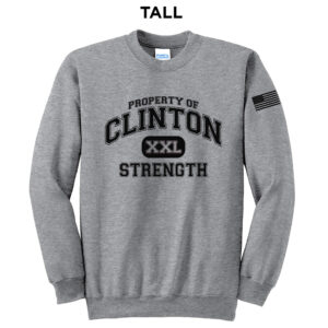 Clinton Strength Tall Fleece crewneck sweatshirt-Athletic Heather