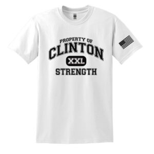 Clinton Strength Unisex Short Sleeve Tee-White