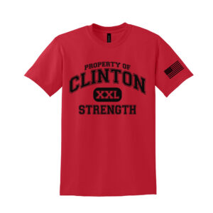 Clinton Strength  Unisex Short Sleeve Tee-Red