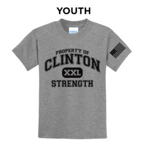 Clinton Strength Youth Short Sleeve Tee-Athletic Heather