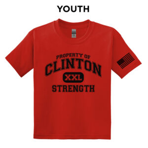 Clinton Strength Youth Short Sleeve Tee-Red