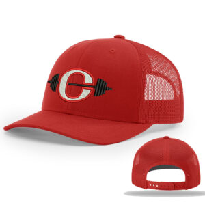 Clinton Strength Richardson Pro Crown Mesh Back solid color Adjustable back cap Solid-Red