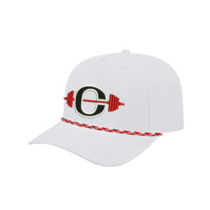 Clinton Strength Athletic Rope Cap-White/Red/White/Black Rope Hat