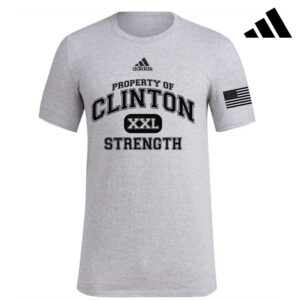 Clinton Strength Adidas Fresh Badge of Sport short sleeve 100% ringspun cotton Tee – Medium Grey Heather