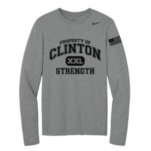 Clinton Strength Nike Team rLegend Long Sleeve Tee Men-Carbon Heather