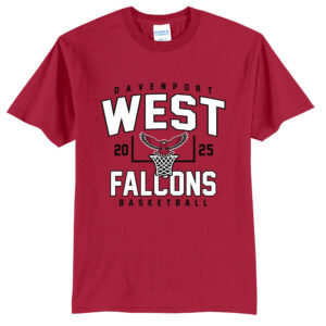 DW Girls Basketball Unisex Short Sleeve Tee-Red