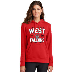 DW Girls Basketball Nike Women’s Club Fleece Sleeve Swoosh Pullover Hoodie-University Red