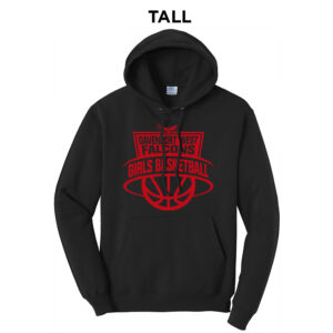 DW Girls Basketball TALL Classic Pullover Hooded Sweatshirt-Black