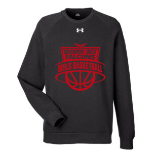 DW Girls Basketball Under Armour UA Rival Fleece Crewneck Sweatshirt Men-Black