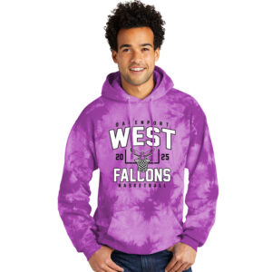 DW Girls Basketball Unisex Crystal Tie-Dye Pullover Hoodie-Purple