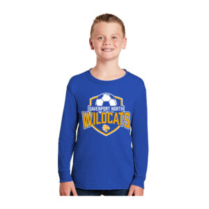 DN Soccer Youth Cotton Long Sleeve Tee-Royal