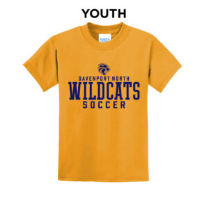 DN Soccer Youth Short Sleeve Tee-Gold