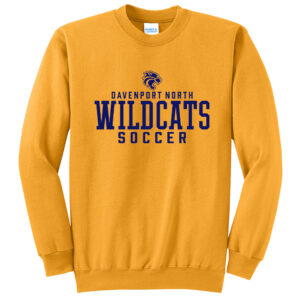 DN Soccer Unisex Fleece Crewneck Sweatshirt-Gold