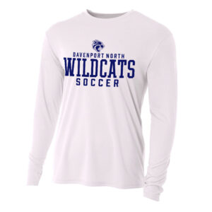 DN Soccer Adult Cooling Performance long sleeve Crew Tee-White