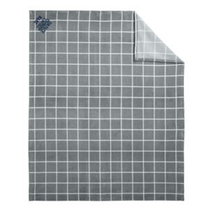 Dance Twirl Minnesota Port Authorite Ultra Plush Blanket-Gusty Grey/Marshmallow Check