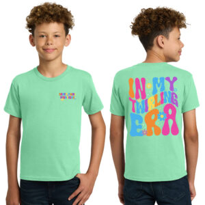 Dance Twirl Minnesota Youth Cotton Short Sleeve Tee-Mint Green