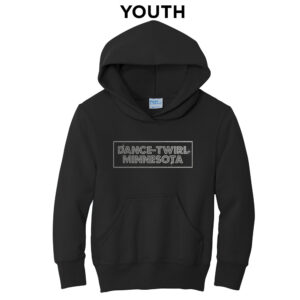 Dance Twirl Minnesota Youth Fleece Hooded Sweatshirt-Black