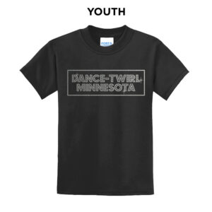 Dance Twirl Minnesota Youth Fleece Short Sleeve Tee-Black