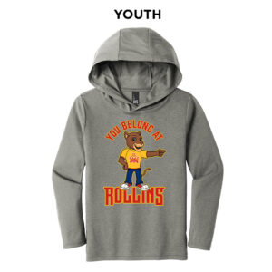 Edna Rollins District Youth Perfect Tri Long Sleeve Hoodie Tee-Grey Frost