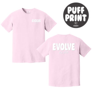 Evolve Unisex Comfort Colors Pigment Dyed Short Sleeve Shirt-Blossom PUFF PRINT